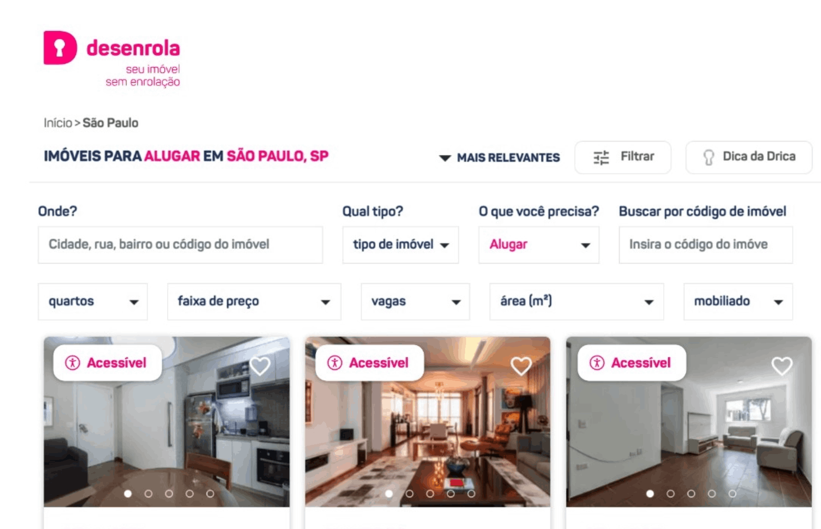 Desenrola passa a informar itens de acessibilidade em imóveis